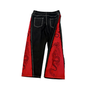 crimson edge baggy jeans